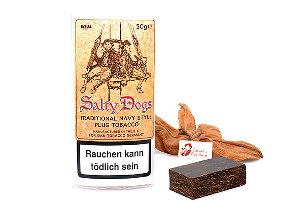 Salty Dogs Traditional Navy Style Plug Pfeifentabak 50g Salty Dogs Traditional Navy Style Plug Pfeifentabak 50g